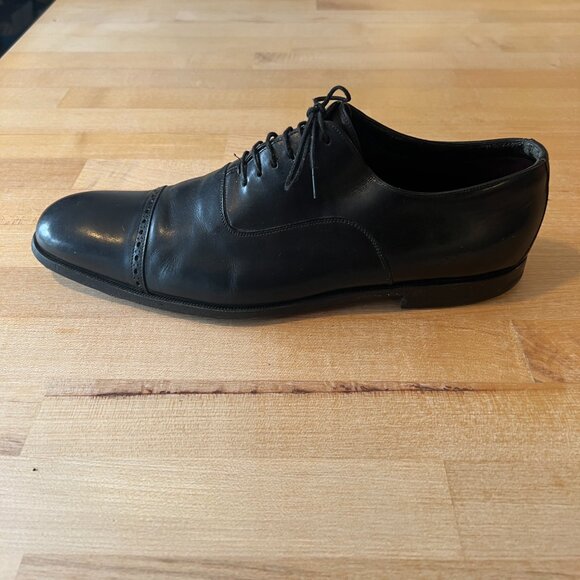 Men's GUCCI Cap Toe Black Leather Oxford - Size 9 - Picture 9 of 12